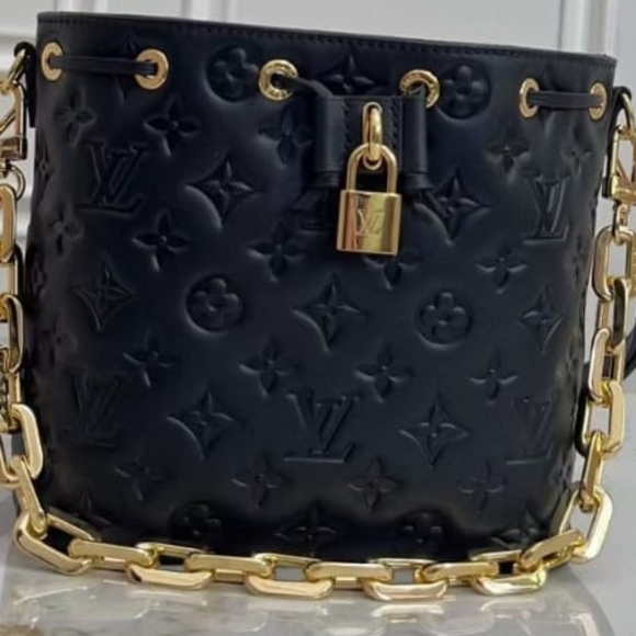 Louis Vuitton Black COUSSIN BB Bag with Gold Accents - Picture 8 of 10